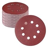 WORKPRO 50-Piece Sanding Discs Set - 5-Inch 8-Hole Sandpaper 5 Grades Include 60, 80, 120, 240, 320 Grits for Random Orbital Sander(Not for Oscillating Tools or Mouse Sander)