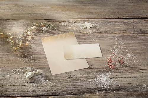SIGEL DU633 Christmas envelopes "Golden Christmas Night", Gold, White, gummed, DL, 25 envelopes - Image 4