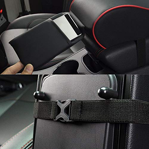 Meiboall Car Armrest Cushion,Memory Foam Car Armrest Pad,Auto Center Console Armrest Pillow With Phone Holder Storage Bag Universal Fit For Most Car #TOP2