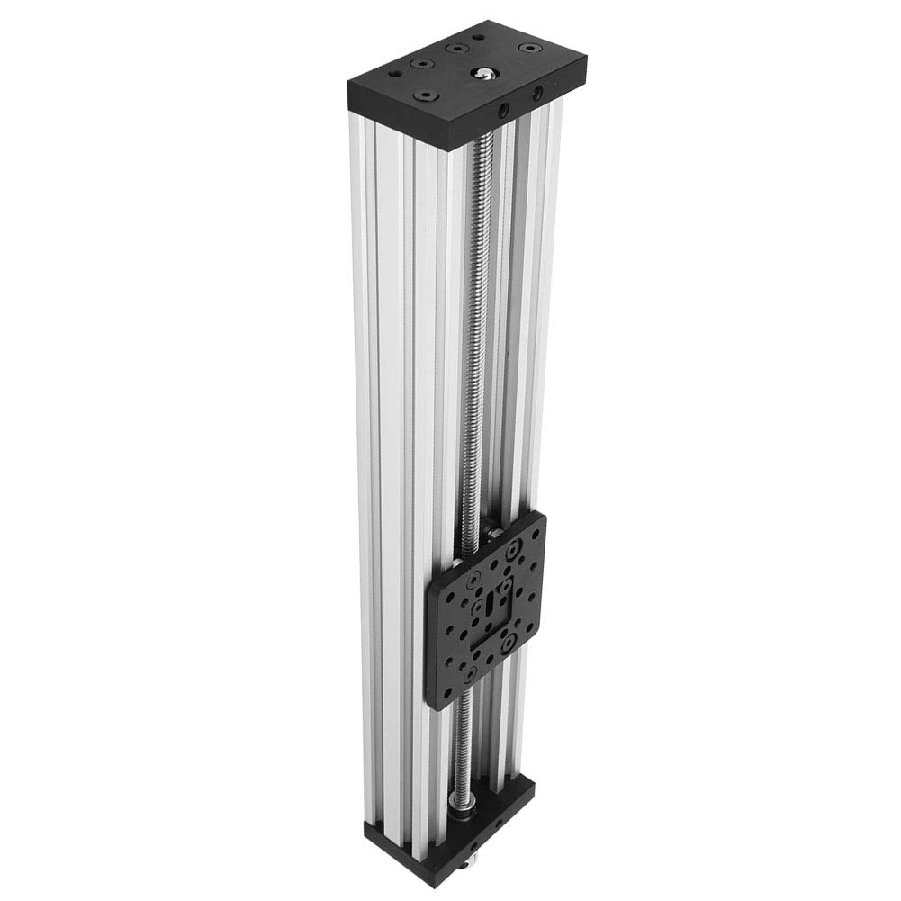 Schraubenschlitten-Lineartisch aus Aluminiumlegierung, 3D-Drucker-Graviermaschine, Schwarz, Silber, Schwarz, 400 Mm, Professionelles Zubehör (400mm #20)