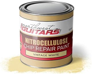 Vintage White Nitrocellulose Chip Repair guitar paint - 50ml