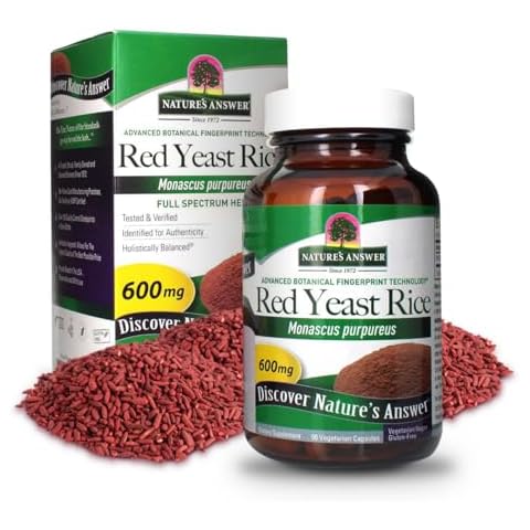 Nature's Answer Red Yeast Rice Herbal Supplement Vegetarian Capsules Cover