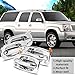 Cheriezing Chrome Exterior Door Handle Compatible with 1999-2006 Silverado, Avalanche, Sierra, Escalade, ESV, EXT 15745149 FL w/Hole, 15182419 FR w/Hole, 15745141 RR, 15745140 RL | Set of 4