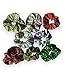 Handmade Multicolored Assorted Print Hair Tie Elastic Scrunchie Variety Set of 8