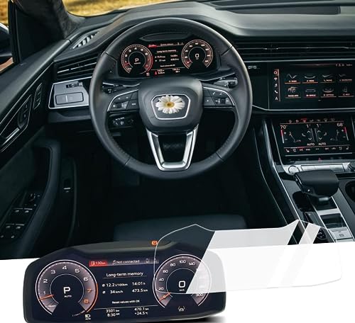 Película antirrayas para Audi Q7 Q8 A6 A7 protector de tablero interior 3
