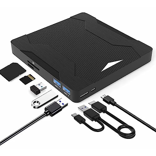 Unidad DVD externa USB 3.0 Denash multifuncional miniatura 4