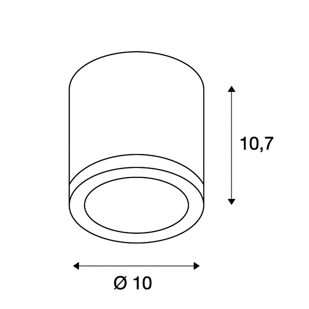 Plafonnier Intérieur SLV NUMINOS® L, 24°, Blanc/noir, LED, 28W, 4000K, Variable | Leroy Merlin