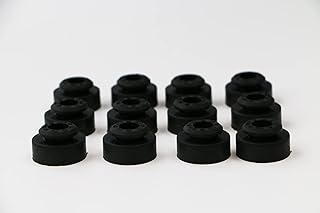 12 Pack Rubber Feet,High Damping Vibration Damping Rubber Ring for Electric Motor,Refrigeration Compressor,Quiet Vibration Reduction Place (Natural Rubber)