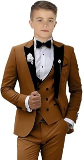 Kids Suit 4-Piece Set | Boys Blazer, Vest, Pants & Bow Tie for Formal Events, Wedding, Party Suits for Boys