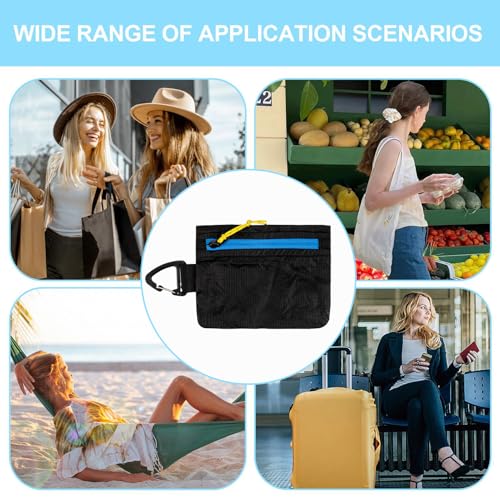 Cartera tarjetero para senderismo y camping con acabado negro impermeable 4