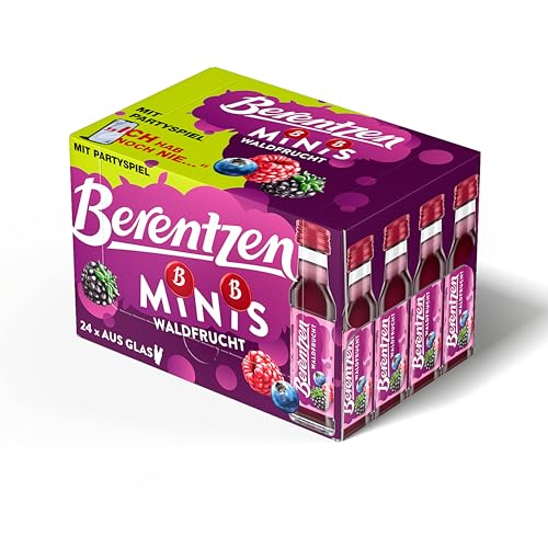 Berentzen Minis Waldfrucht Glas | Im praktischen Minis-Format | 24 x 0 02 L | 16% vol.