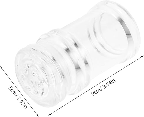 Miniatura 2 de OUNONA 2 tarros portátiles de viaje para especias, elegantes recipientes de condimentos de cristal recargables para cocina, comedor al aire libre y