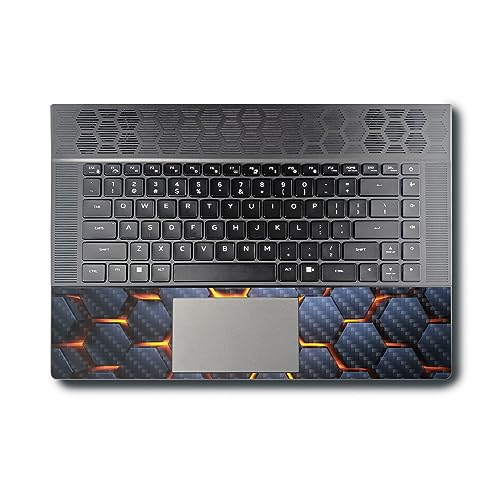 Image of MightySkins Carbon Fiber Skin Compatible with Alienware X16 R1 (2023) Full Wrap Kit - Lava Hex | Protective, Durable Textured Carbon Fiber Finish | Easy to Apply & Change Styles | Made in The USA