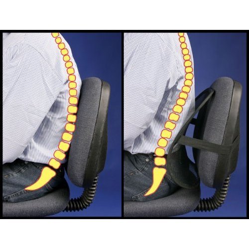 Unique Imports Lumbar Support Cushion Posture Fix Seat Back Muscle Car Home Office Chair Pain Relief Travel