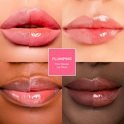 Ruby Kisses Plumping Lip Gloss – Hydrating, Voluminous, High-Shine, Cruelty-Free Lip Plumper, Smoothing, Instinct Lip Maximizer, 4 Colors, 0.15 Fl Oz. (Pink Glacier) #TOP4