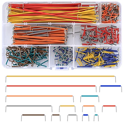 560 Piezas Breadboard Puentes de Alambre Kit, Cable de Puente Breadboard Jumper Wire Kit, Forma de U Jumper Wires para Breadboard Placa de Pruebas - 14 Longitud Surtida