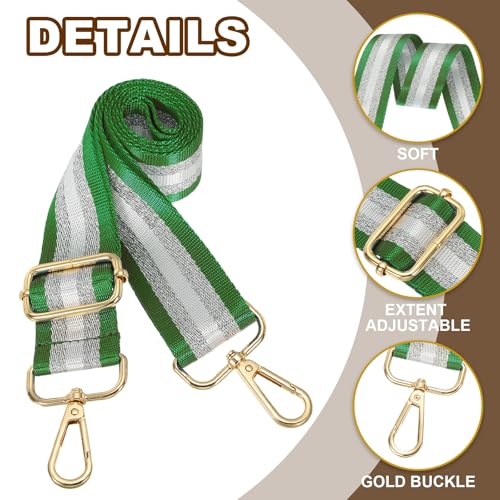 Image of PATIKIL Purse Strap, Wide Shoulder Strap Adjustable Crossbody Bag Straps Universal Replacement Shoulder Bag Belt for Women's Handbags Canvas Guitar Bag Backpack, Green