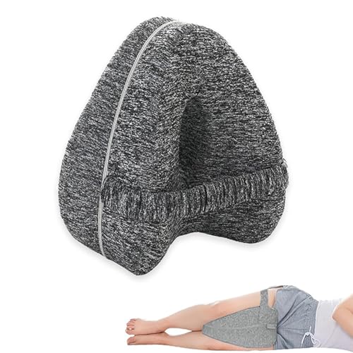 RJFUJP Alignment Pillow, Knee Pillow for Sleeping on Side, Memory Foam Leg Support for Joint Pain Relief, Revoget Alignment Knee Pillow, Gray