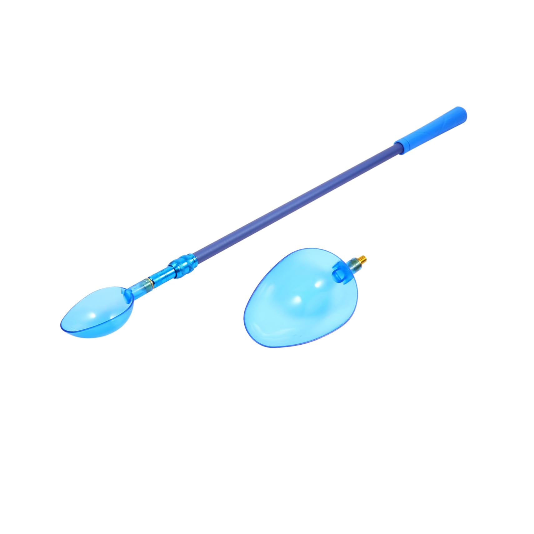 Fishing Bait Throwing Spoon Feeder with Telescopic Carbon Pole Slip Design for Carp Fishing Gear and Trout Baiting