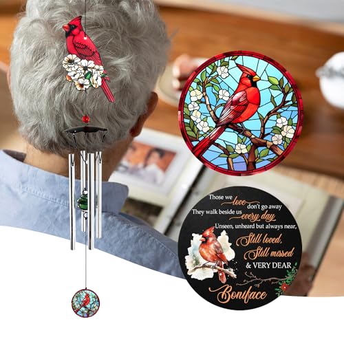 Image of ASTARIN Personalized Wind Chimes for Outside Deep Tone,Customized Windchime Outdoors, Chimes for Outdoors,Sympathy Wind Chimes Memorial for Mom Dad