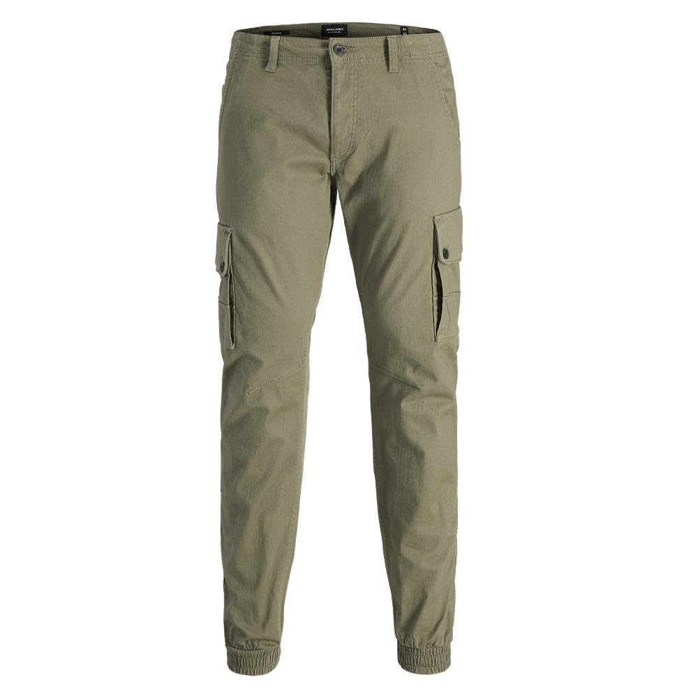 JACK & JONES Pantaloni Cargo Kaki Fluido Ragazzo Paul 111