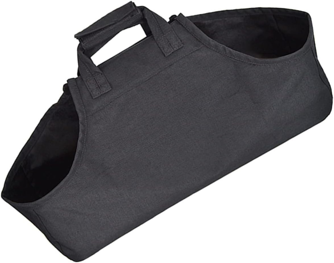 Levemolo 1pc Camping Canvas Bag Firewood Carrier Handles Outdoor Firewood Holder Storage Bag Reusable Tote