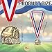 Cunno 24 Pcs Gold Medals Bulk 2 Inch Award Ribbons Sports Themed Metal Medal Trophy for Team Day Tournaments Birthday Party Winner Gifts(Flag Football)