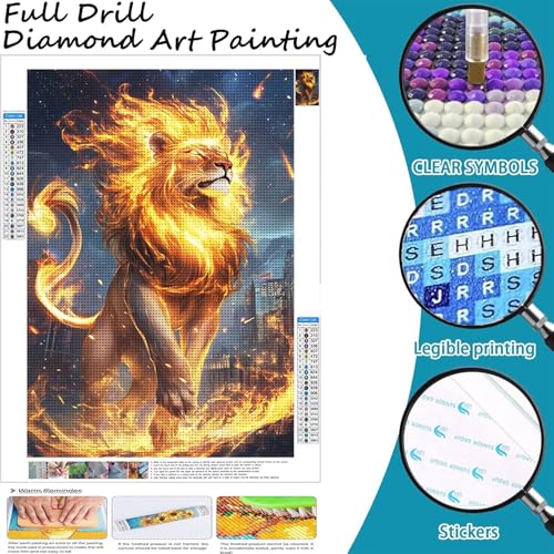 Diamond painting 5D complet full drill mosaïque cristal 60x80