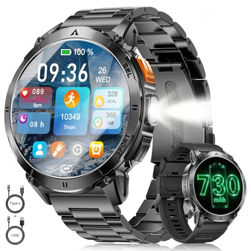 BENYAR SMART Smart Watches for Men Answer/Make Call, 1.62' AMOLED/730mAh Battery/LED Flashlight...