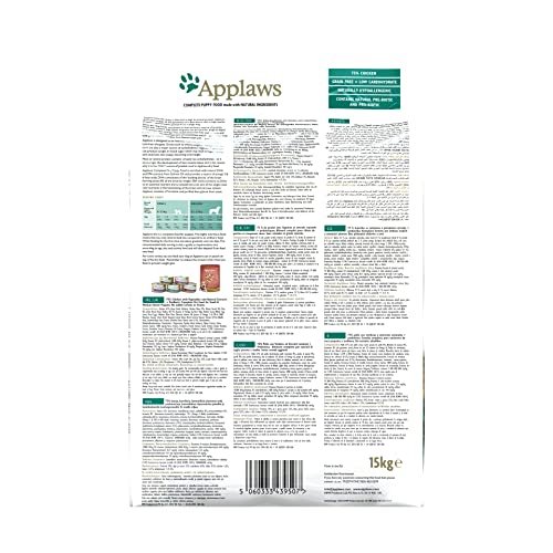 Applaws Aliments secs pour chiens de petite et moyenne taille, sans céréales, à saveur naturelle de poulet - 2 kg (Lot de 1) – Image 3