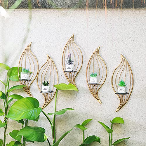 Gaka Wall Sconce Candle Holder (Set Of 2) Gold Wall-Mount Metal Candle Holders Hanging Iron Wall Candle Sconce Holder For Living Room, Bathroom, Dining Room #TOP1