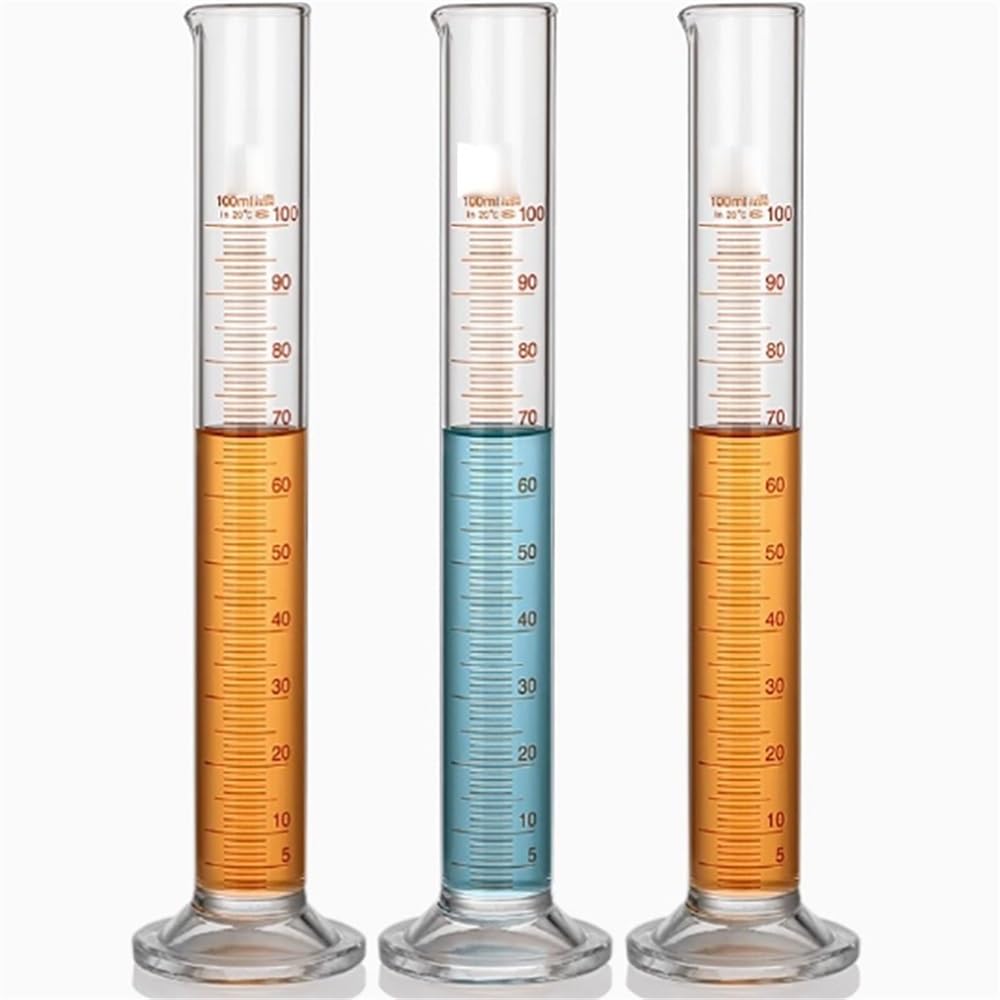 Cristalería de Laboratorio Probeta graduada de vidrio de 100 ml for petróleo, cilindro de medición con cilindro graduado
