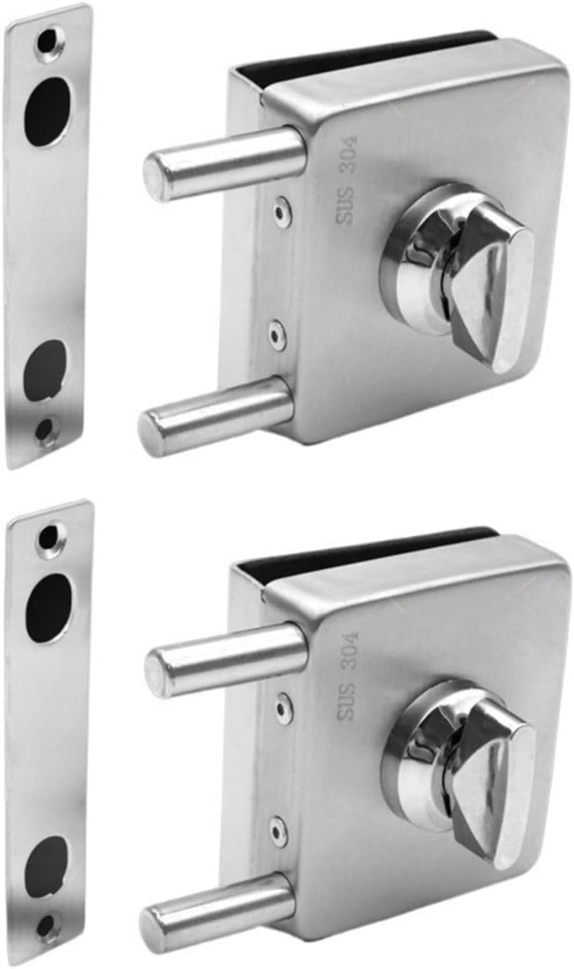 Serrure de poignée de porte en acier inoxydable haut de gamme, verrou de sol résistant lot de 2