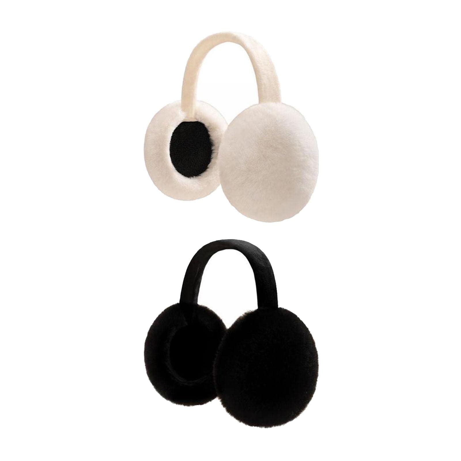 2Pcs Ear Muffs Earmuffs Headband Winter Ear Warmer White Black|Clothing, Shoes & Accessories | Mens Accessories | Hats
