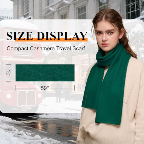 Luxury 100% Cashmere Scarf for Women & Men, 59''x10'' Unisex Extra Warm Winter Scarf, Travel Wrap with Premium Gift Box3