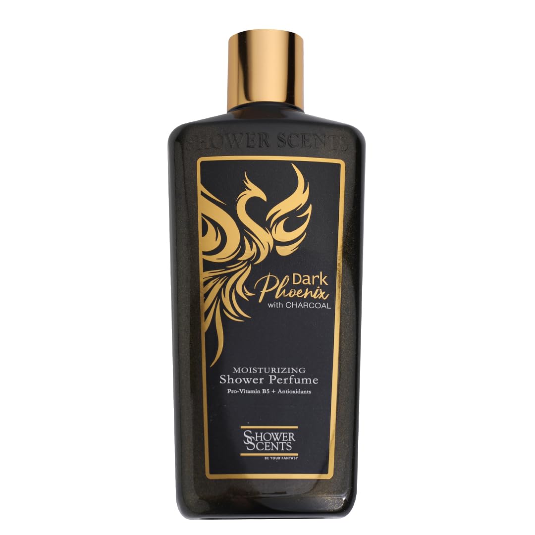 – Dark Phoenix Shower Perfume 312 ml - Glittery Texture Shower Gel, Long Lasting Fine Fragrance with Moisturizing Formula, Vitamin E, Pro-Vitamin B5 and Antioxidants
