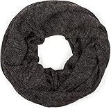 styleBREAKER weicher Feinstrick Loop Schal in edler Melange Optik, Schlauchschal, fein gestrickt, Unisex 01016135, Farbe:Schwarz