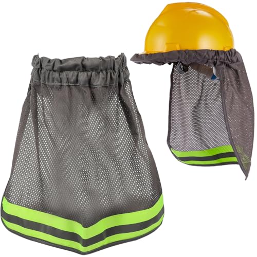 Protège-nuque pour casque de chantier haute visibilité réfléchissant EXCEART