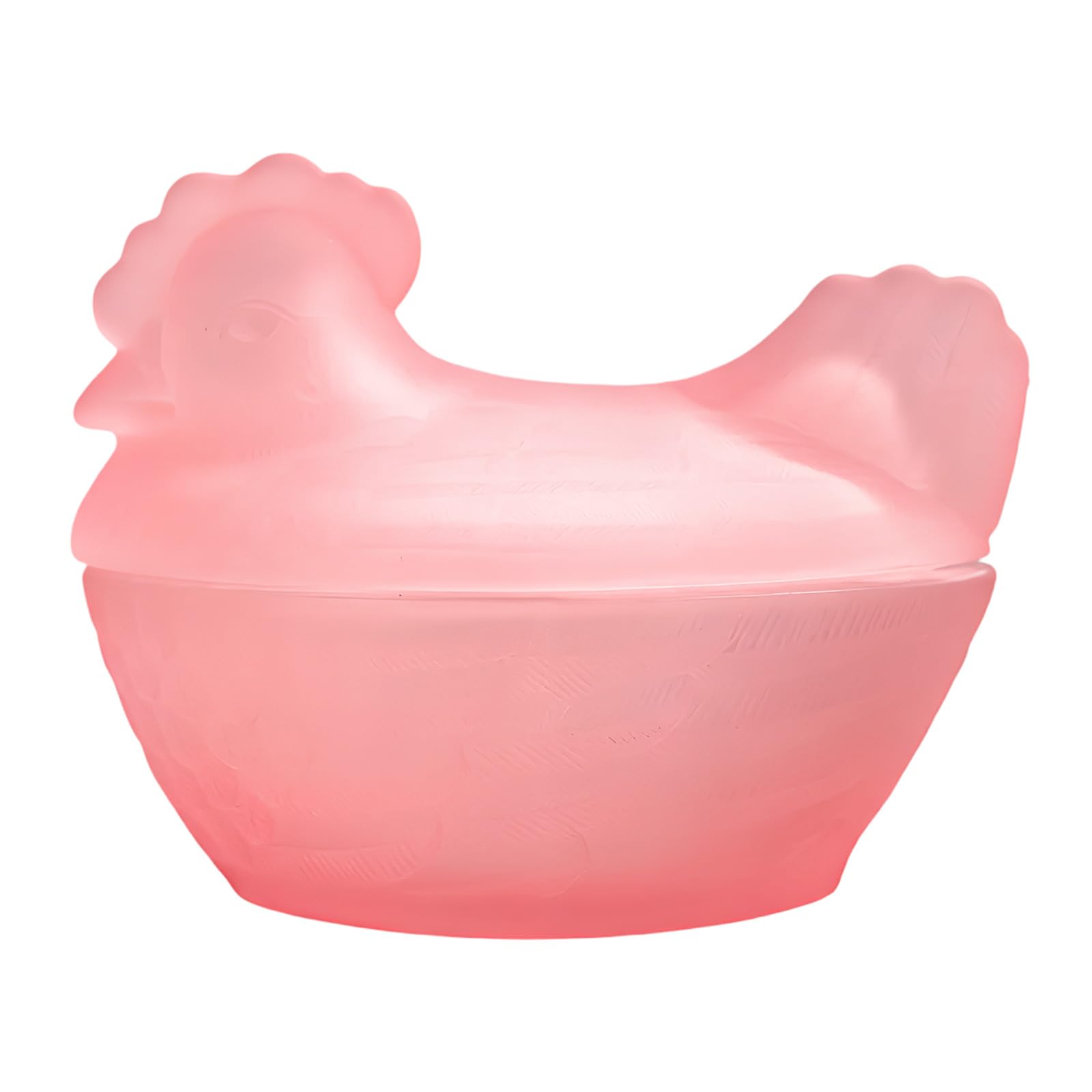 Kaeltsyn Lovely Transparent Hen Container on Nest for Kitchen Use Candy Bowl Jars with Lid