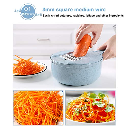 Cortador múltiple de verduras con 5 cuchillas y contenedor miniatura 6