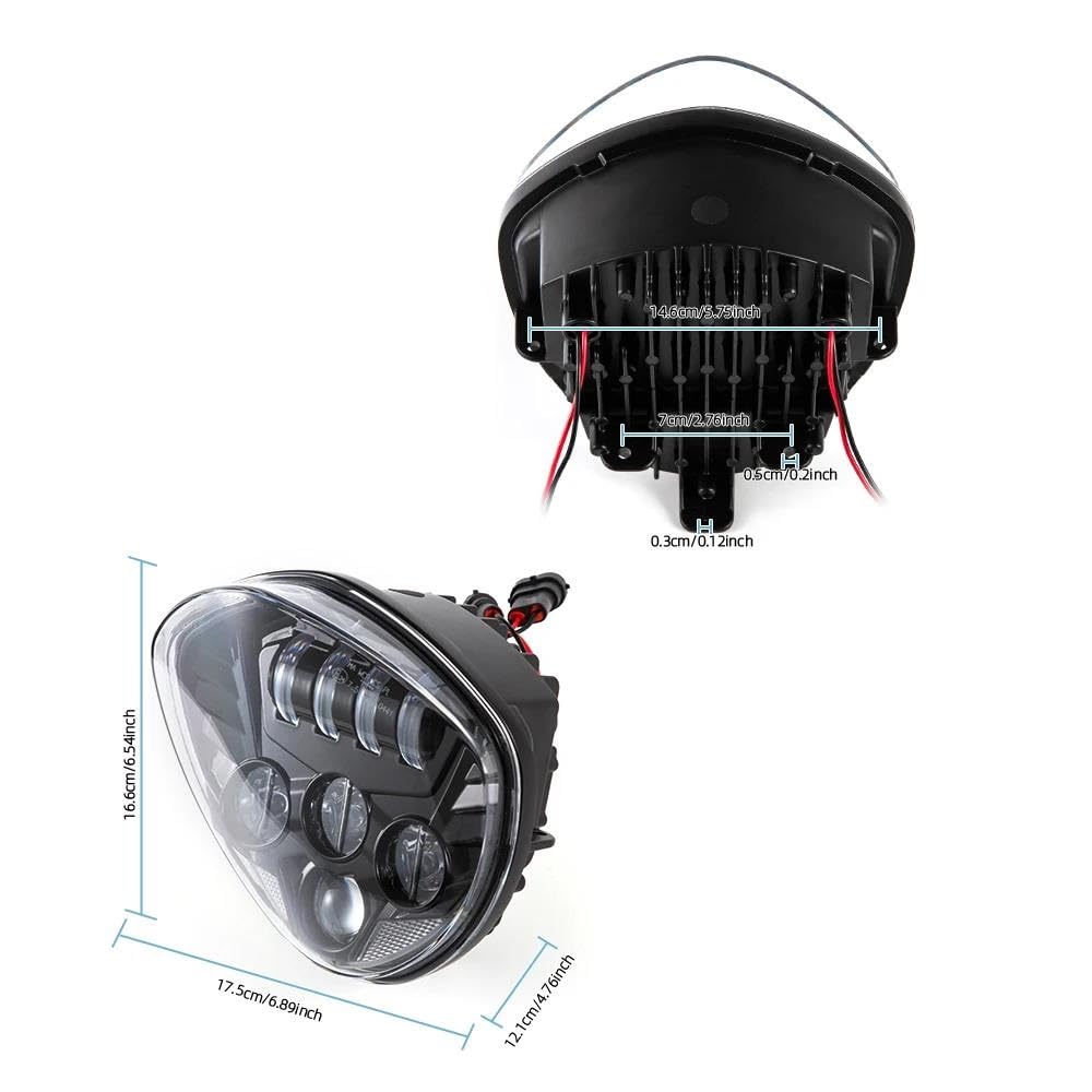 Faro Per Moto A LED Fascio Alto E Anabbagliante Per Vittoria Per Cross Country Per Magnum Per Hammer Per Vegas 8 Ball Per Cross Roads
