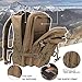 Hannibal Tactical MOLLE Assault Pack, Tactical Backpack Military Army Camping Rucksack, 3-Day Pack Trip w/USA Flag Patch, D-Rings, Coyote