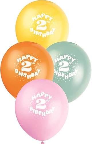 12 Happy globos de látex 6ct