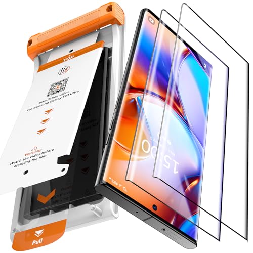 LK 2 Pack for Samsung Galaxy S23 Ultra Screen Protector [GAME-CHANGER Nano Ceramic Film] [9H+ Hardness] [12FT Military Grade Shatterproof] [Bubble-Free] Upgrade from Tempered Glass