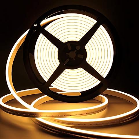 Lamomo LED Neon Lights, 12V Warm White Dimmable LED Strip Lights, 16.4ft/5m Waterproof LED Neon Rope Lights, Silicone 3000K Neon LED Strip for Bedroom Indoor Home Decor (Power Adapter Included) Cover