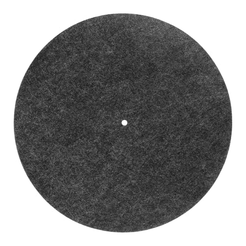 Turntable Record Player Mat 12 Inch Felt Slipmat Anti-Slip Anti-Static Protective Platter Mat Vinyl Records Pad for Home Record Players, Gray
