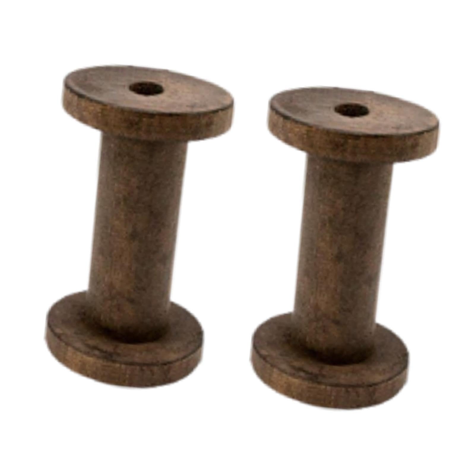 PIXZCSA Bobbins Wooden Spools for Crafts Wood Spools for Embroidery Designed to Craft Area Neat Wooden Empty Wood Embroidery Thread Wire Empty Sewing Thread Spool