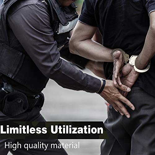 TacStealth Handcuffs with Two Keys & Handcuffs Case| Heavy Duty Silver Steal Professional Grade | Bend/Break Free Secure Restraint