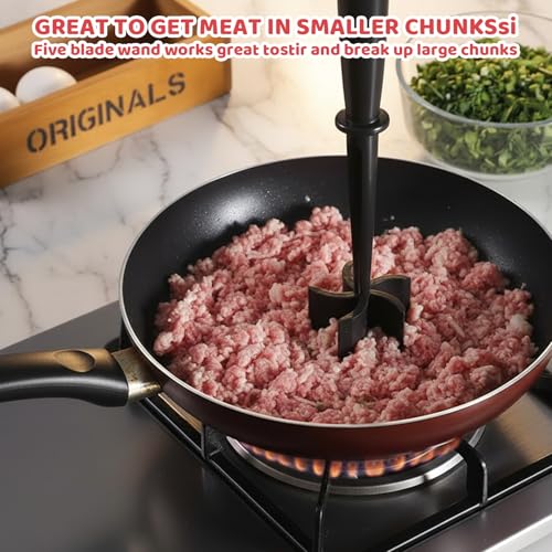 2 PCS Handheld Meat Mincers, Multipurpose Meat Chopper and Masher, Ground Beef Masher, Slip Handle, Non-Stick Mince for Mincing Beef, Chicken, Pork, Ground Turkey - Image 5