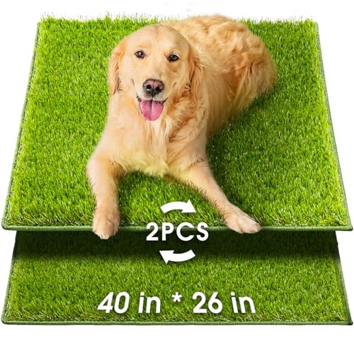 Hompet Artificial Grass for Dogs, 40"x26", Professional Dog Grass Mat, Easy to Clean with Drainage Holes, Potty Training Pad and Replacement Fake Grass Turf, Outdoor Rug Patio Lawn Decoration
